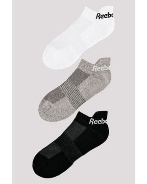 Reebok Calcetines Deportivos Esenciales Bajos (Paquete De 3) Tamaño - Gris