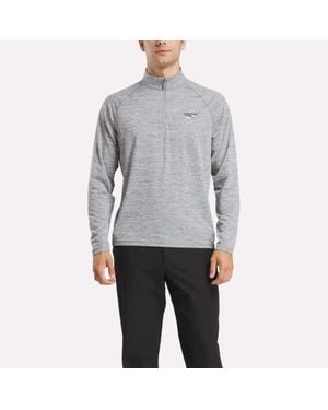 Reebok Cationic Wicking Quarter-Zip Sweatshirt - Gray