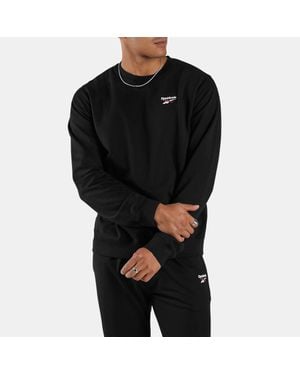 Reebok Id Small Logo Crew Sweatshirt - Black