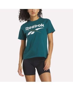 Reebok Two-Color Logo Crew Short Sleeve Tee - Blue