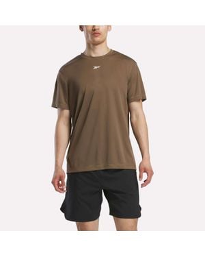 Reebok Short Sleeve Tech Training T-Shirt - Brown