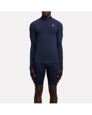Reebok Cuello Cuarto Con Cremallera Muscle Para Hombre Id Train, Hombre, Tamaño - Azul