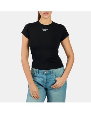 Reebok Id Cap Sleeve T-Shirt - Black