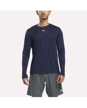 Reebok Long Sleeve Tech T-Shirt - Blue
