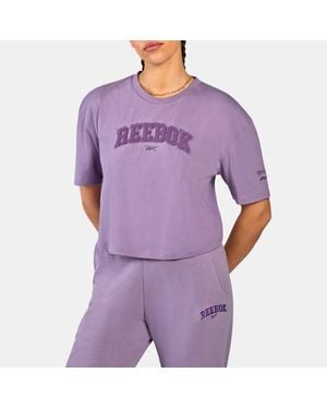Reebok Prep Chenille T-Shirt - Purple