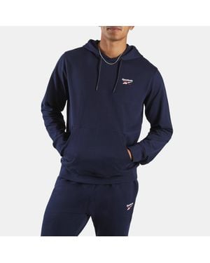 Reebok Id Small Logo French Terry Hoodie - Blue