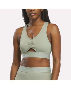 Reebok Ruched Sports Bra - Green