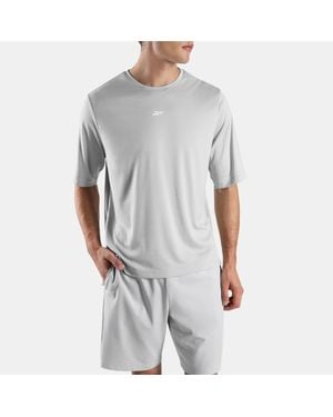 Reebok Yoga Relaxed Long Line T-Shirt - Grey