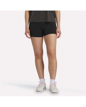 Reebok High-Rise Mini Biker Shorts 3" - Black