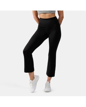Reebok Pantalones De Mujer Lux De Talle Alto Con Mini Campana, Tamaño - Negro