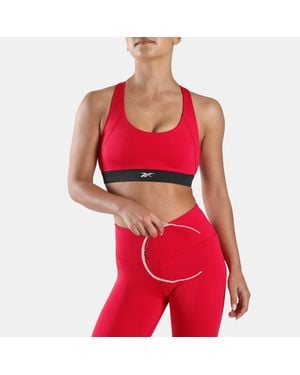 Reebok Sujetador Deportivo Id Train Racer Para Mujer, Tamaño - Rojo