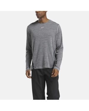 Reebok Training Tech T-Shirt Met Lange Mouwen, Afmeting - Grijs