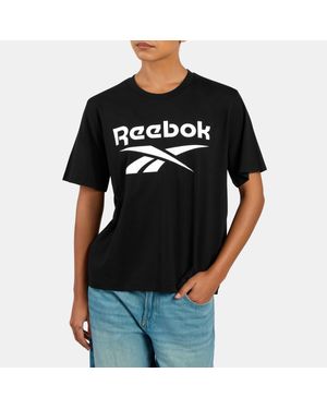 Reebok Nova Big Logo Oversized Crewneck T-Shirt - Black