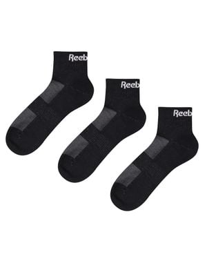 Reebok Calcetines Deportivos Esenciales Bajos (Paquete De 3) Tamaño - Negro