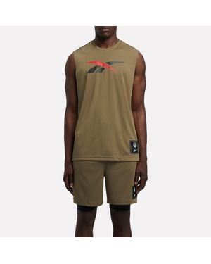 Reebok Id Basketball Logo Tank - Green