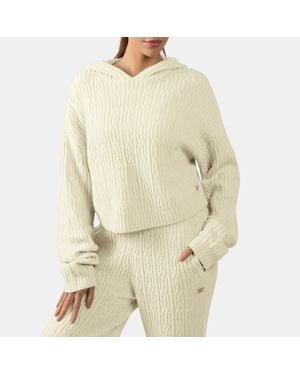 Reebok Elevated Athletic Kabelgebreide Dameshoodieunisex, Afmeting - Naturel