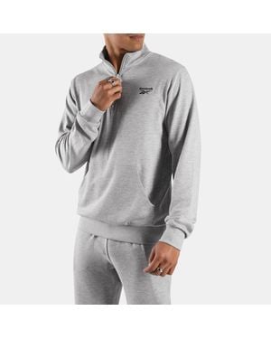 Reebok Logo Placement Quarter Zip - Grey