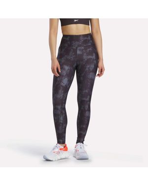 Reebok High-Rise Printed Leggings - Blue