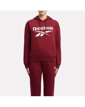 Reebok Id 2-Color Logo Fleece Hoodie - Red