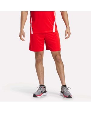 Reebok Train Blocked Knit Shorts - Red