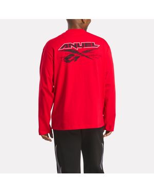 Reebok Anuel X Long Sleeved T-Shirt - Red