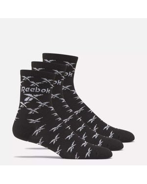 Reebok Zone Cushion Mid Crew Socks 3 Pairs - Brown