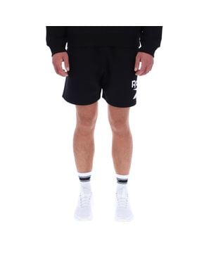 Reebok Id 1-Color Logo Fleece Shorts - Black