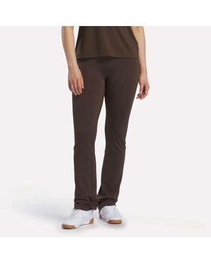 Reebok High-Rise Bootcut Pants - Brown