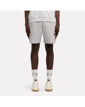 Reebok Id 1-Color Logo Fleece Shorts - Natural