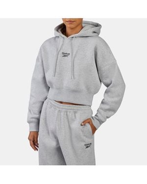 Reebok Wardrobe Essentials Cropped Hoodie - Grey