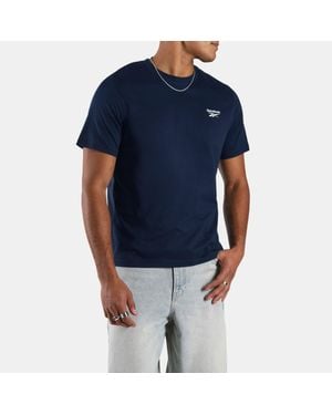 Reebok Cody Small Logo Crew Neck Ss T-Shirt, Mann, Größe - Blau
