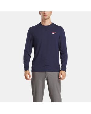 Reebok Golf-Sweatshirt Für Herren Mit Langen Ärmeln, Größe - Blau