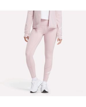 Reebok Logo High-Rise Leggings - Pink