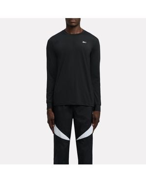 Reebok Id Train Langarm-T-Shirt, Größe - Schwarz