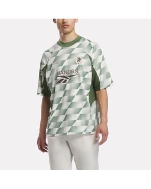 Reebok X Manors Camiseta Tipo Polo De Cuello Alto, Tamaño - Gris