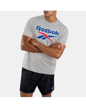 Reebok Id 2-Color Logo T-Shirt - Grey