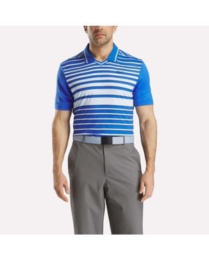 Reebok Short Sleeve Nano Stripe Pullover Polo - Blue