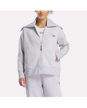 Reebok Closet Essentials Retro Zip Top - Gray