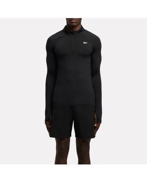 Reebok Id Train Muscle Quarter Zip, Afmeting - Zwart