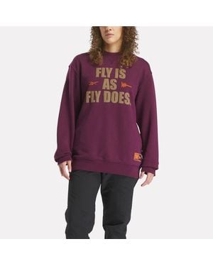 Reebok Sudadera X Walker Wear Con Cuello Redondo, Tamaño - Morado