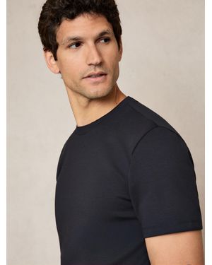Reiss Premium-Interlock Modern-Fit T-Shirt - Grey