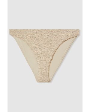 The Upside Sands Moss Bikini Bottoms Nylon Textured Metallic - Natural