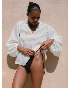 Reiss Triangle Twist-Strap Bikini Top - Natural