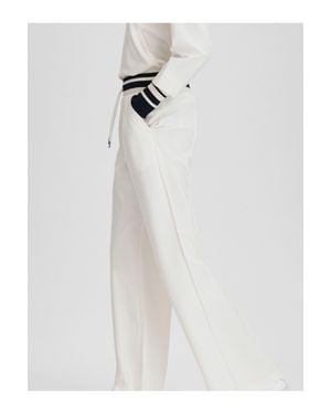 Reiss Lexi Joggers Viscose Striped, /Ivory - White