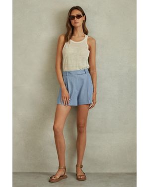 Reiss June Shorts Lyocell Woven - Natural