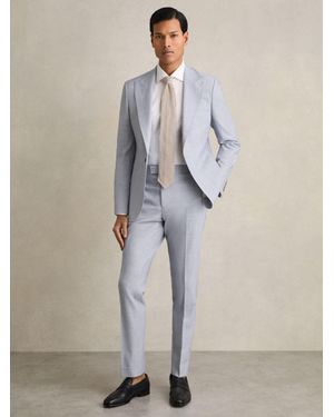 Reiss Slim-Fit Suit Trousers With Wool - Multicolour