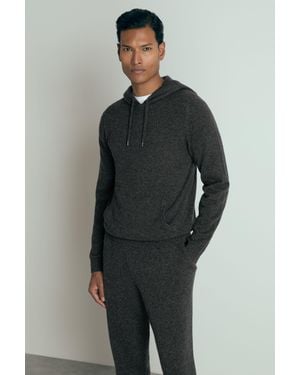 Reiss Atelier Cashmere Hoodie - Grey