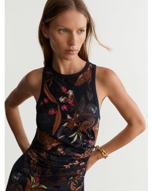Reiss X Nybg Printed Jersey Midi Dress - Black