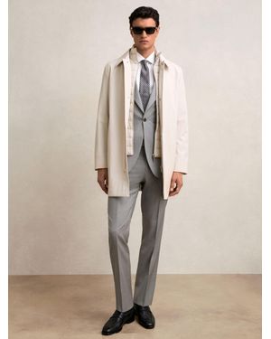 Reiss Removable Gilet Hybrid Overcoat - Natural