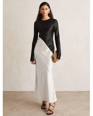 Acler Colour Block Midi Dress - Natural